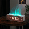 Flame Humidifier Flame Aromatherapy Machine With Clock Display  Desktop Aromatherapy Humidifier  Bedroom