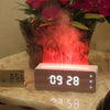 Flame Humidifier Flame Aromatherapy Machine With Clock Display  Desktop Aromatherapy Humidifier  Bedroom