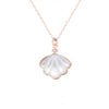 S999 Sterling Silver Shell Necklace For Women Ins Simple Clavicle Chain