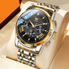 Men's Multi-functional Fashion Quartz Business Steel Belt Wrist Watch